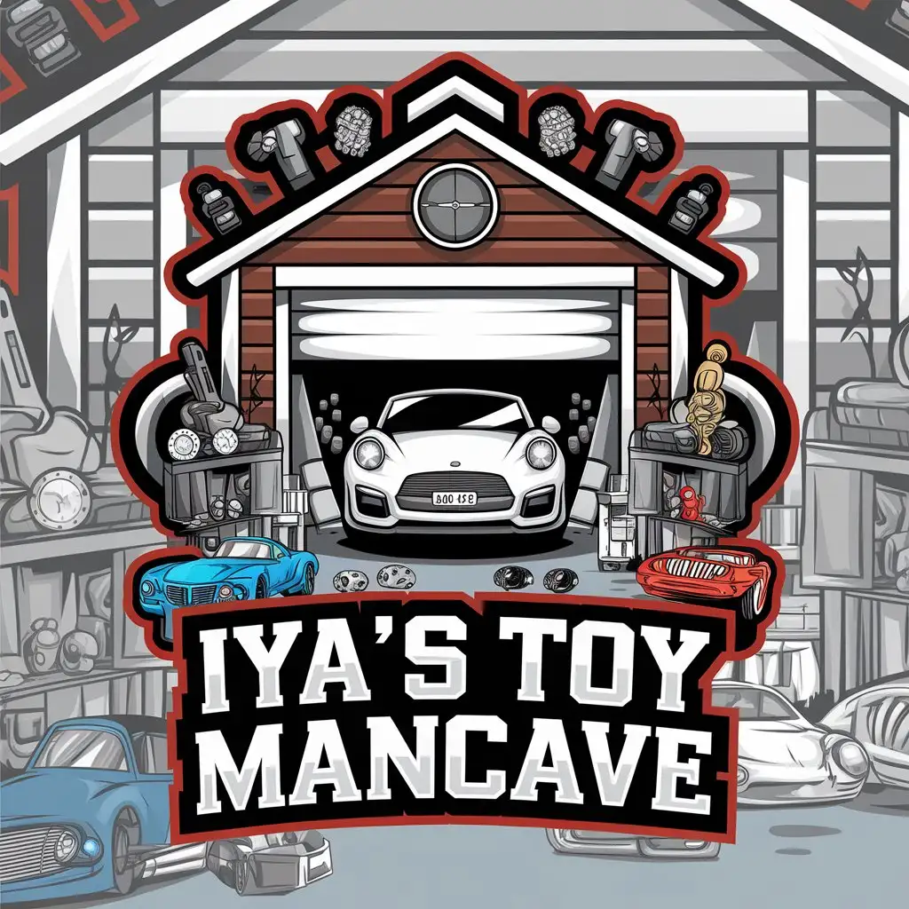 LOGO Design for Iyas Toy Mancave Garage Toys Watches Cars Action Figures Theme