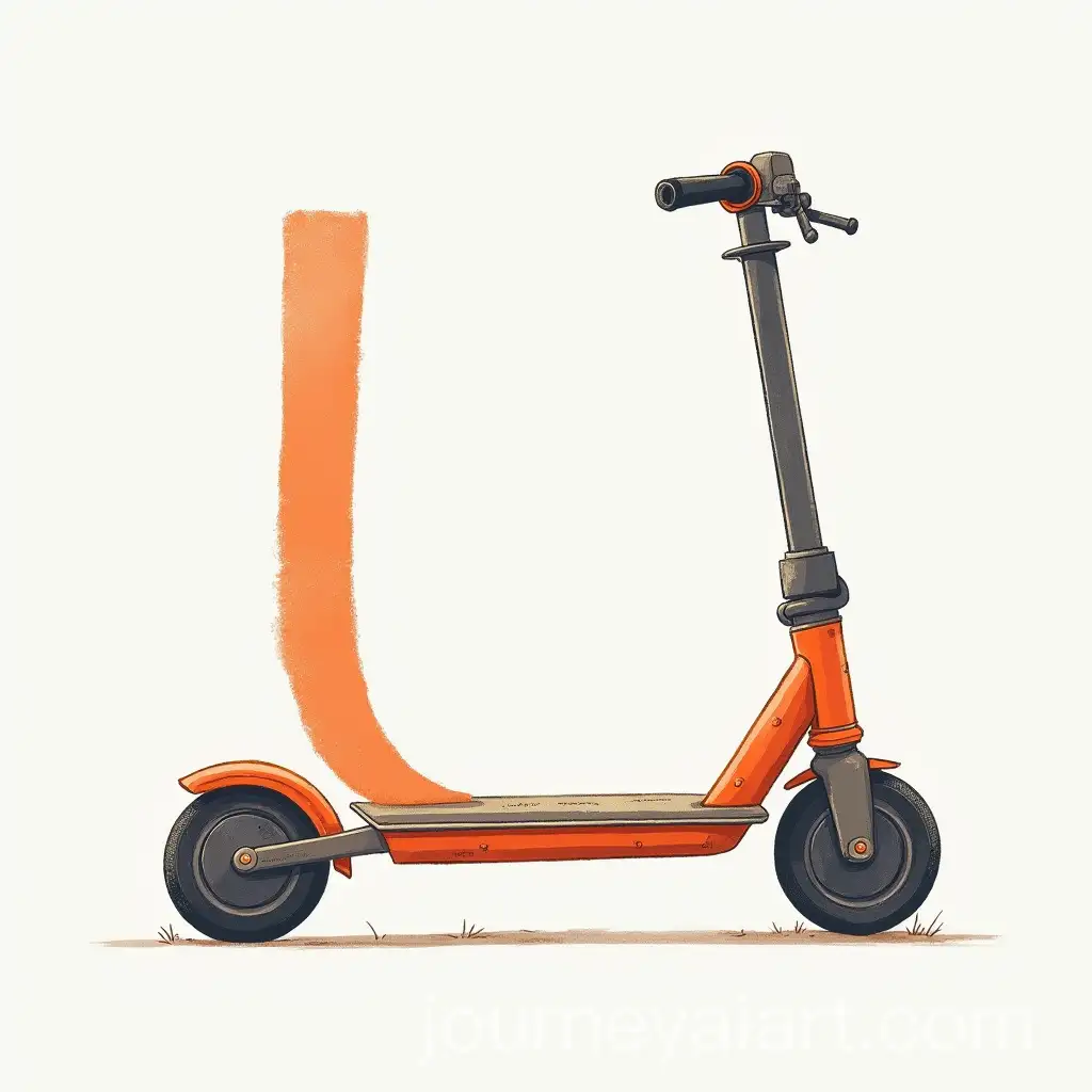 Electric-Scooter-Shaped-Letter-U