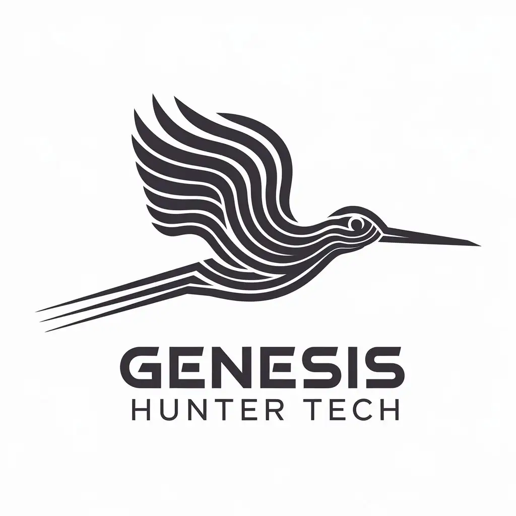 LOGO Design for Genesis Hunter Tech Snipe Symbol with Tech Industry Theme