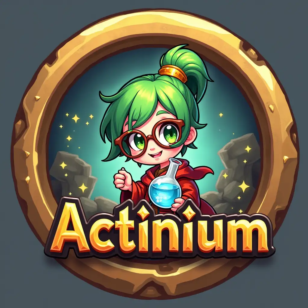 AlchemyThemed-Logo-Featuring-Cute-Loli-Mascot-for-Actinium