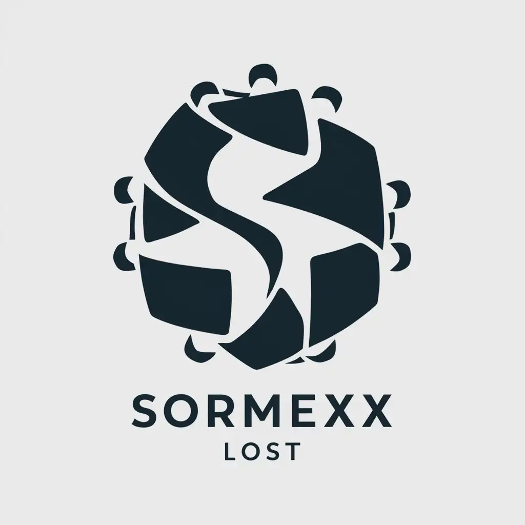 a vector logo design,with the text "SORMEXX LOST", main symbol:People, message, chats,complex,be used in Internet industry,clear background