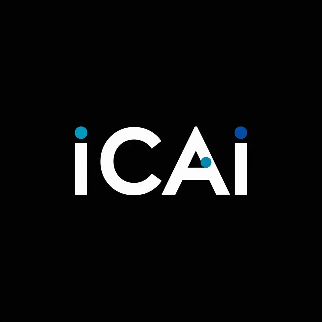 a vector logo design,with the text "ICAI", main symbol:design an ai logo, simple, high tech feel,Minimalistic,clear background