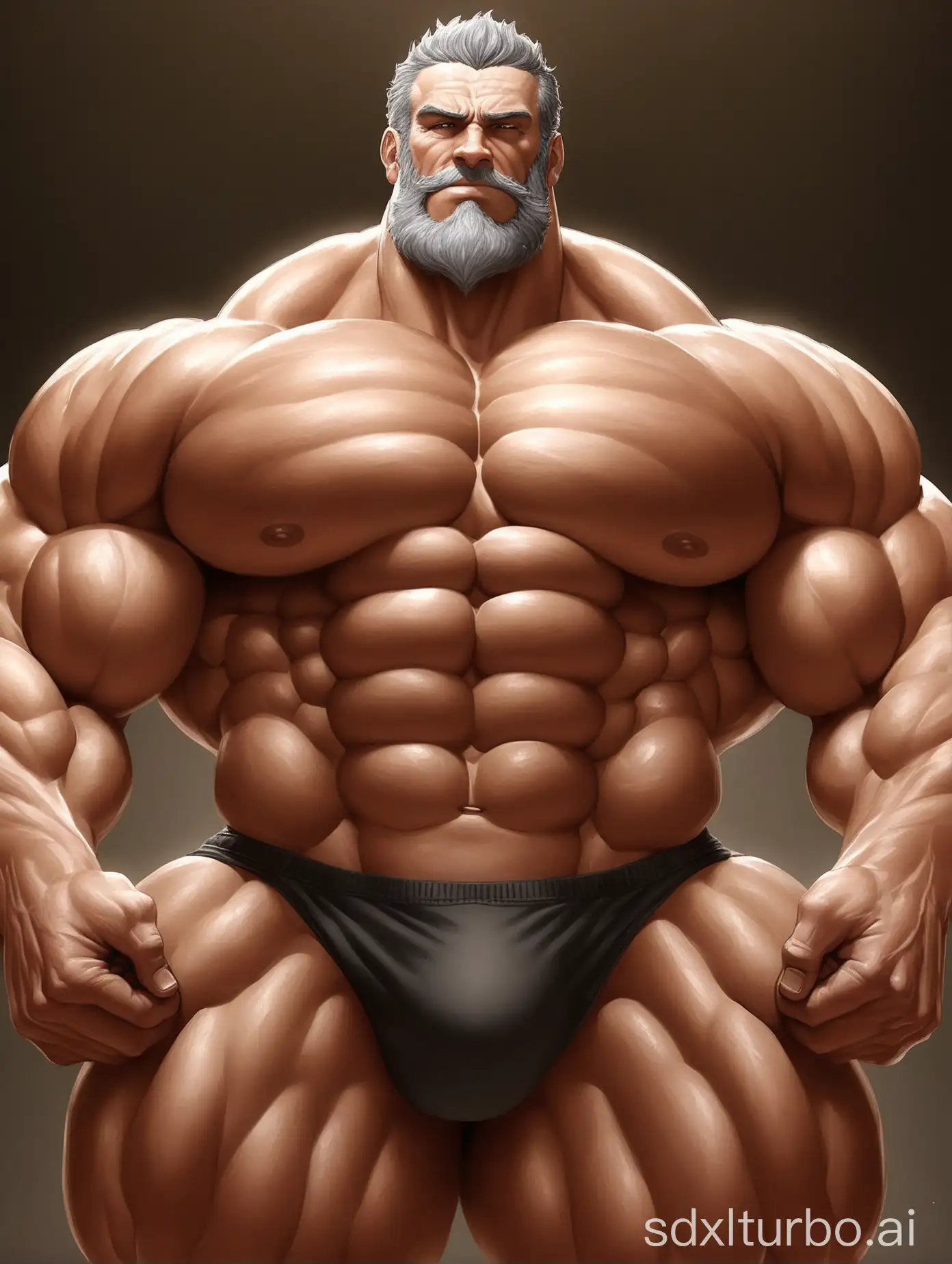 Imposing-Elderly-Giant-Showcasing-His-Strength