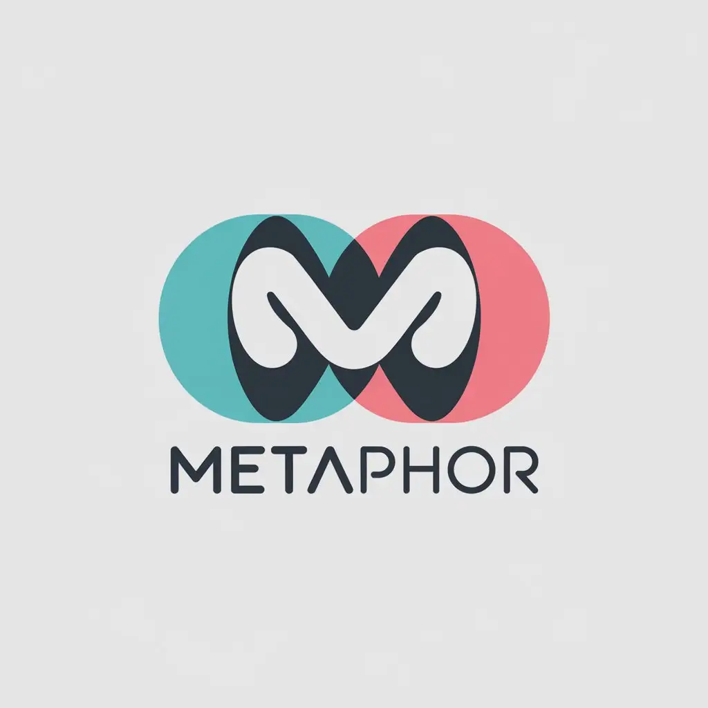 LOGO Design for METAPHOR White Minimalistic MP Symbol on Clear Background