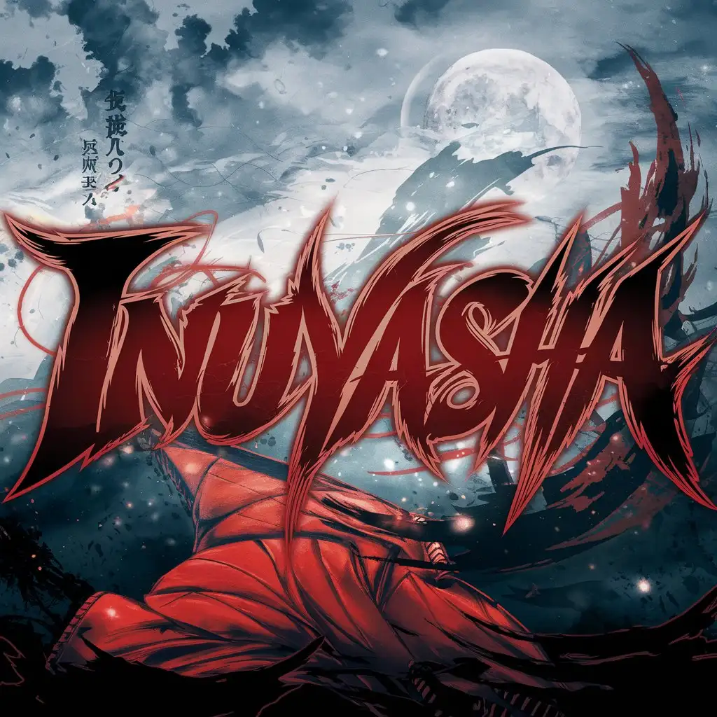 InuyashaInspired-Typography-with-Bold-Kanji-and-Full-Moon-Background