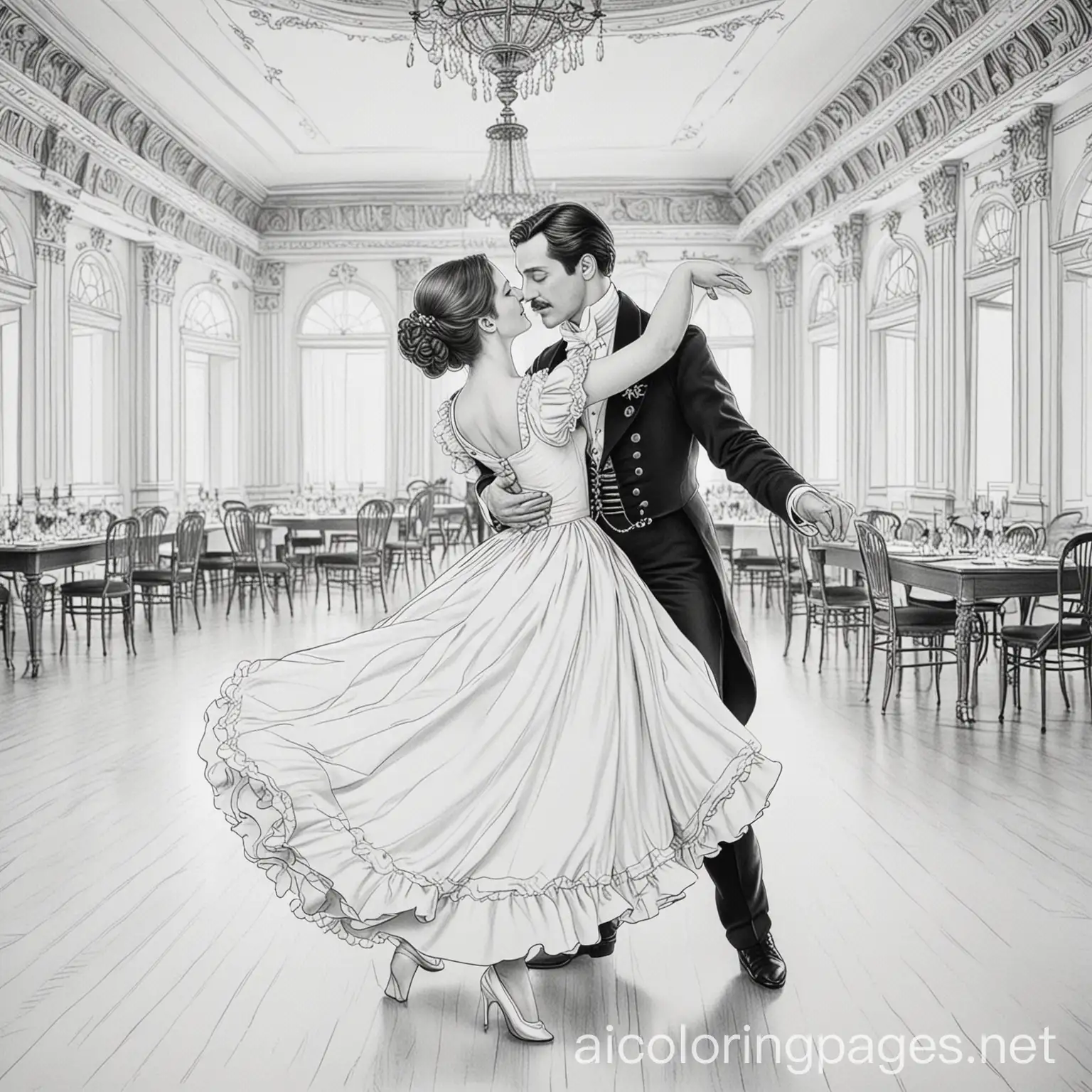 Couple-Dancing-in-an-1800s-Ballroom-Coloring-Page