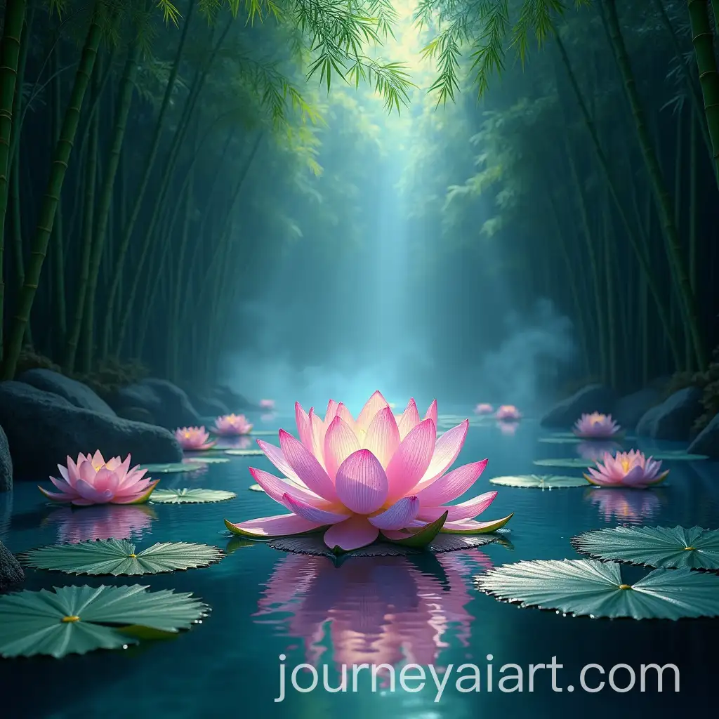 Serene-Bamboo-Lagoon-with-Glowing-Lotuses