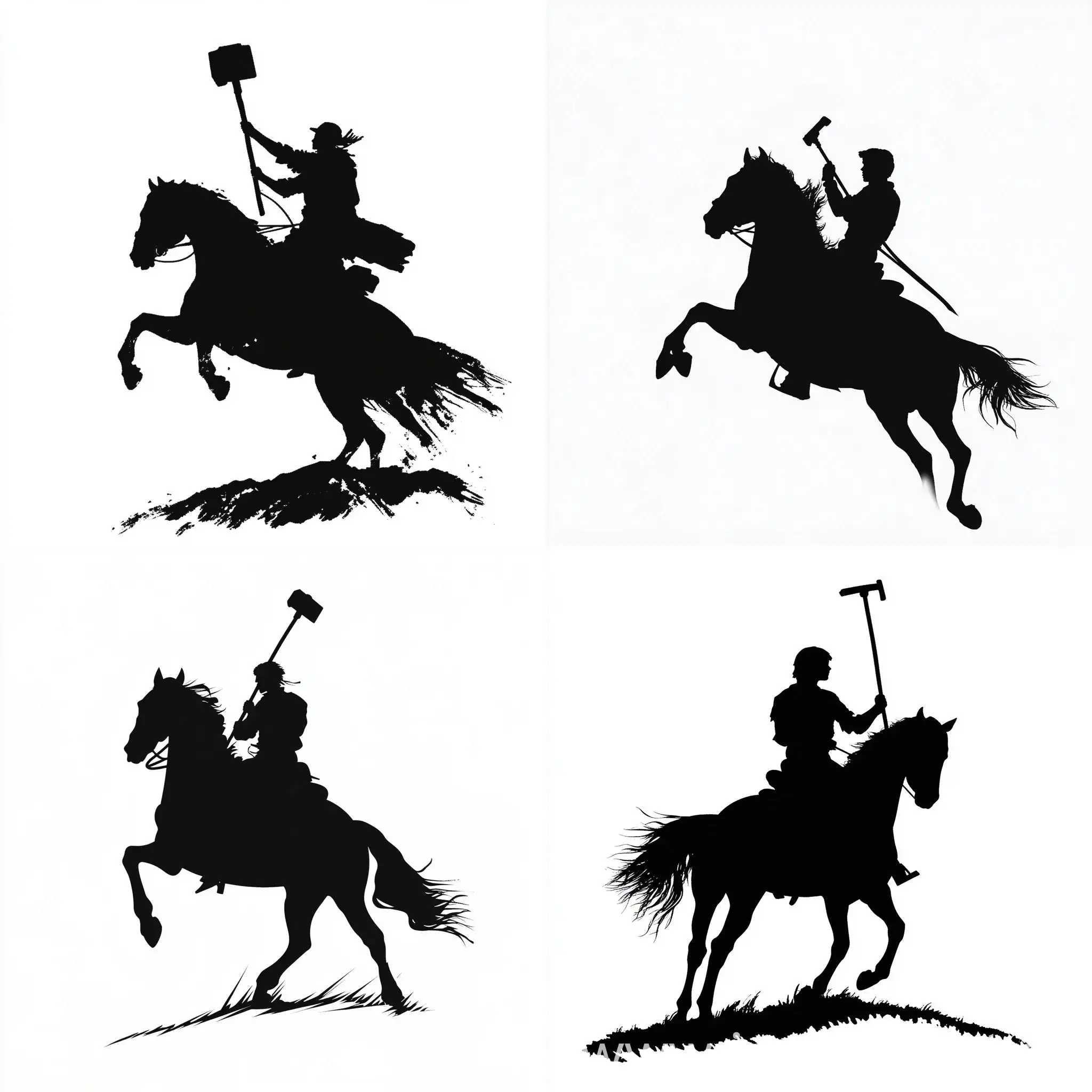 Mysterious-Rider-on-Horseback-A-Monochrome-Silhouette-Adventure