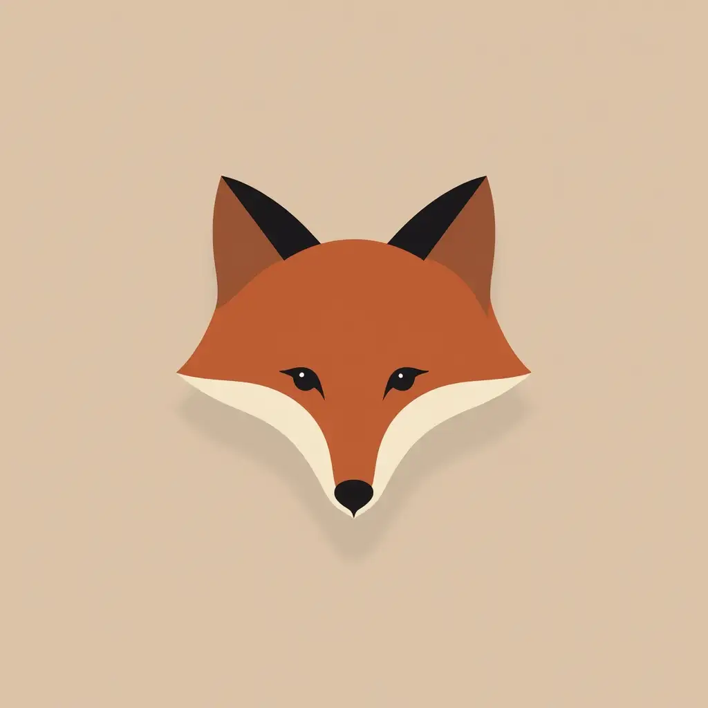 Create a minimalist fox logo that is modern, elegant, and timeless. The logo should be simple and easy to recognize, and it should use a limited color palette. The fox should be stylized in a way that is both sophisticated and playful. The logo should be versatile and work well in a variety of applications, including print, web, and social media.