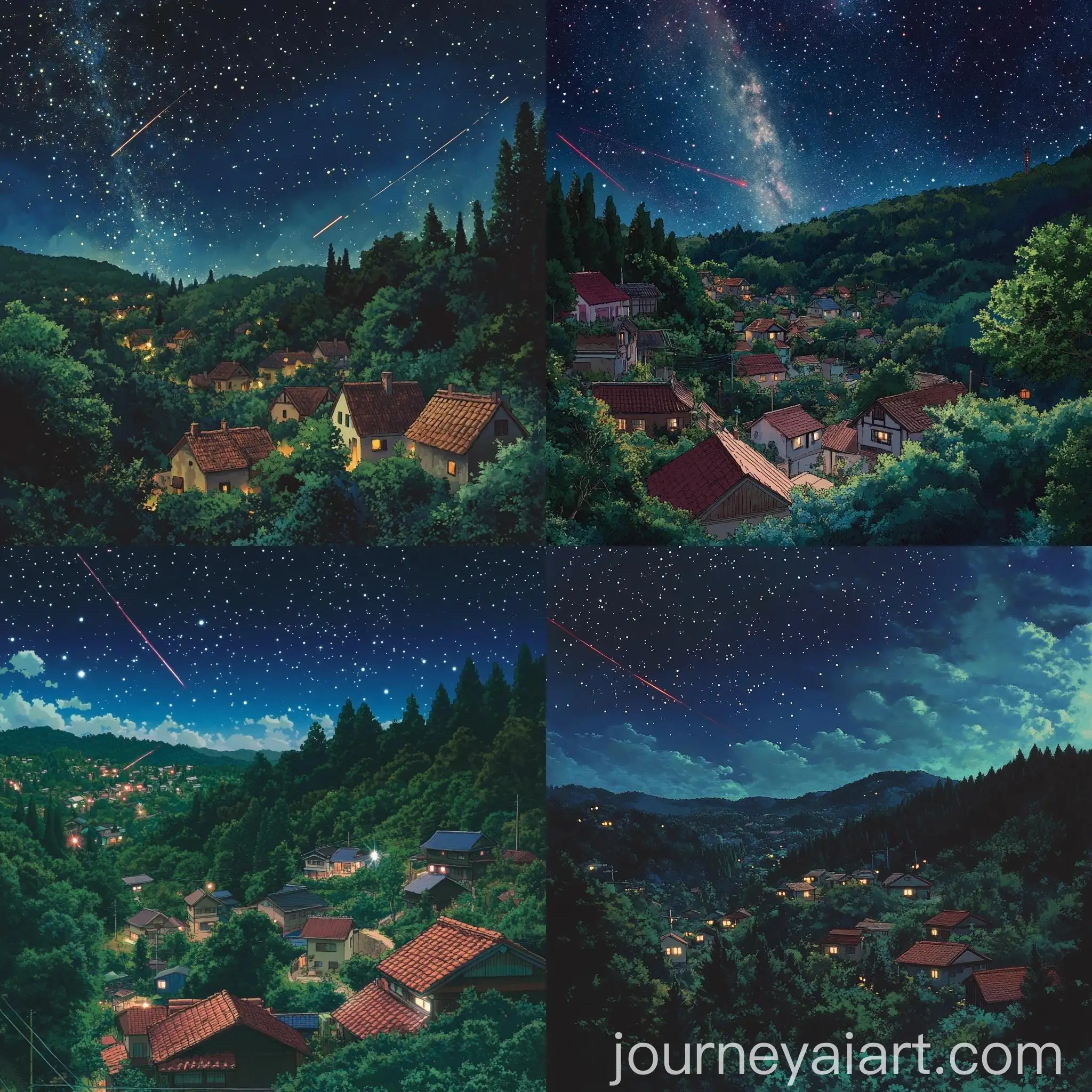 Anime-Night-Landscape-with-Serene-Studio-GhibliInspired-Houses-and-Starry-Sky