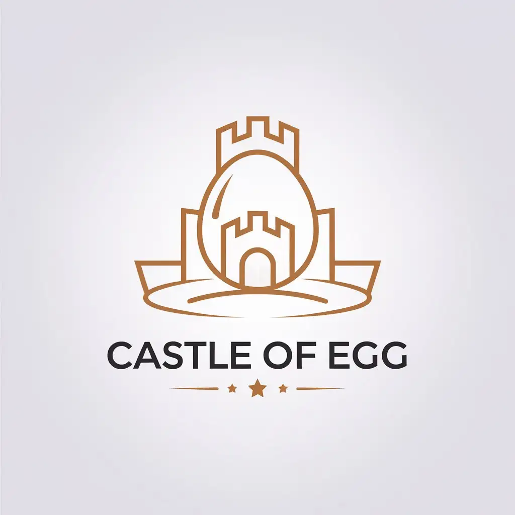 LOGO Design for Castle of Egg Minimalistic Egg and Castle Symbol for Restaurant Industry