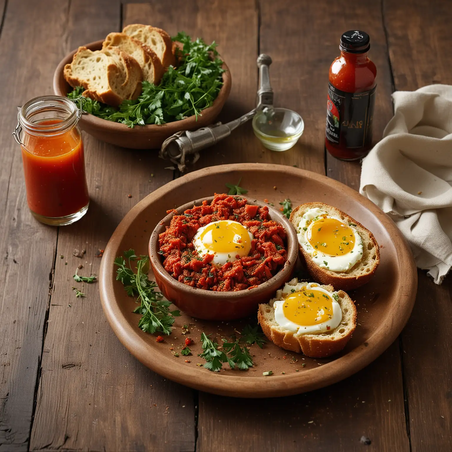 Rustic-Wooden-Table-with-Colorful-Ingredients-for-Cooking