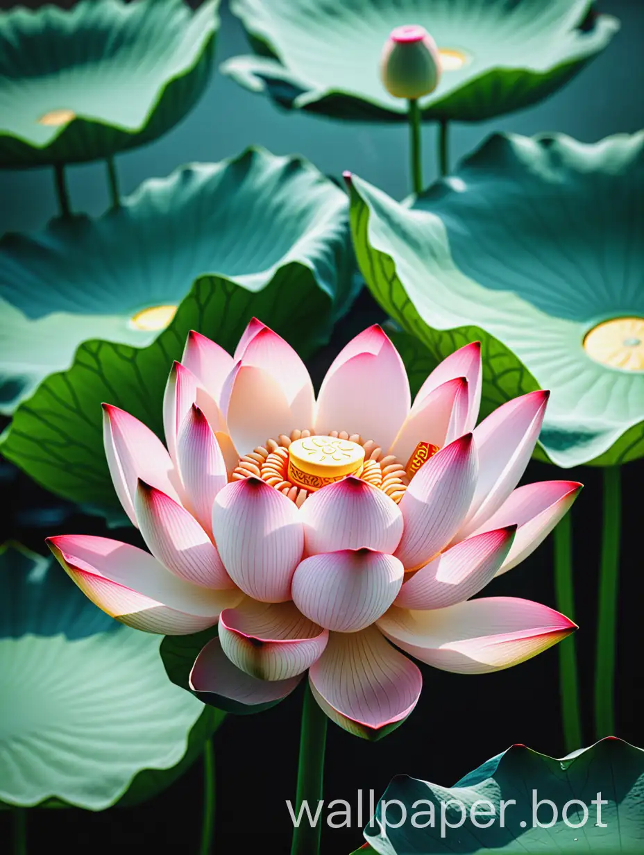 Beautiful-Lotus-Flower-Blooming-in-Tranquil-Pond