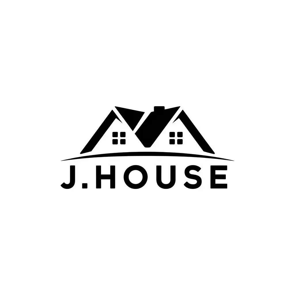 LOGO Design for JHouse Elegant Vector with Clear Background for Real Estate Industry