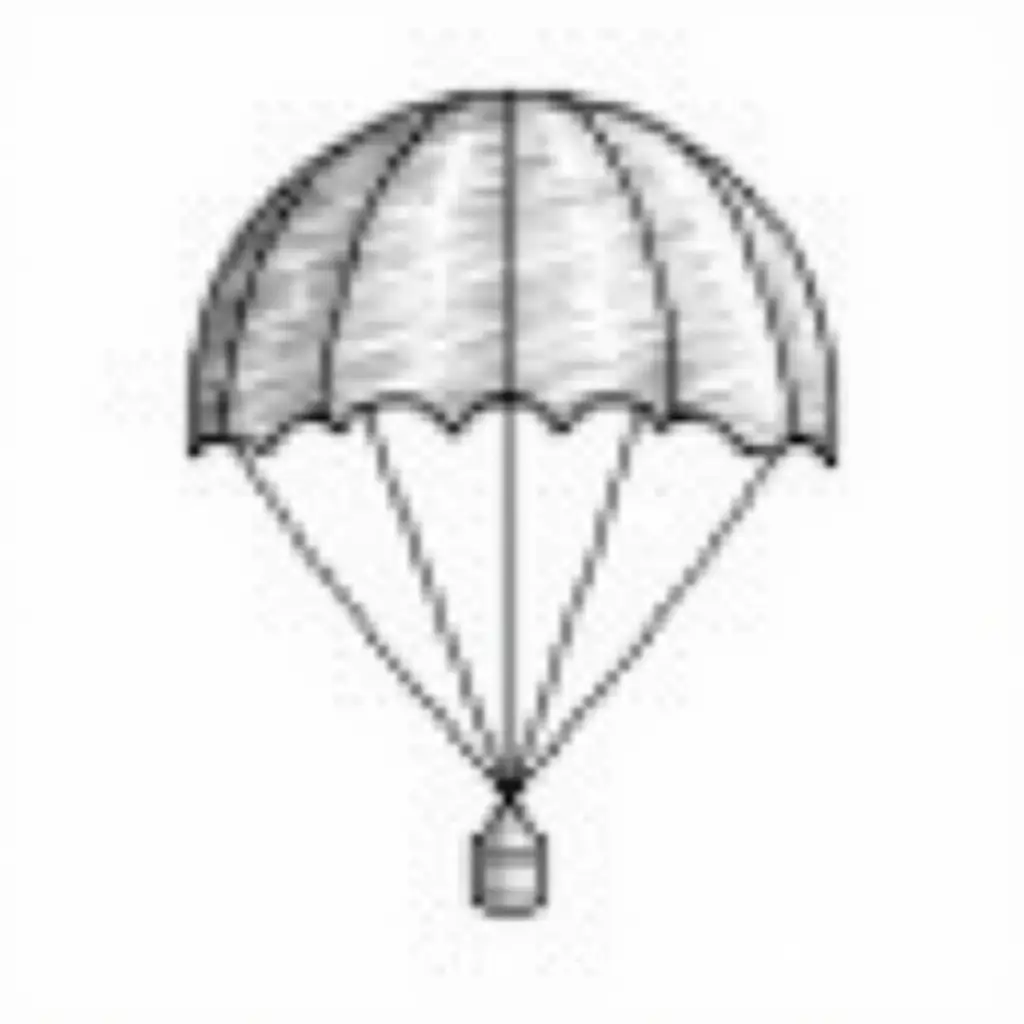 Minimalist-Black-Parachute-Design-in-Computer-Art