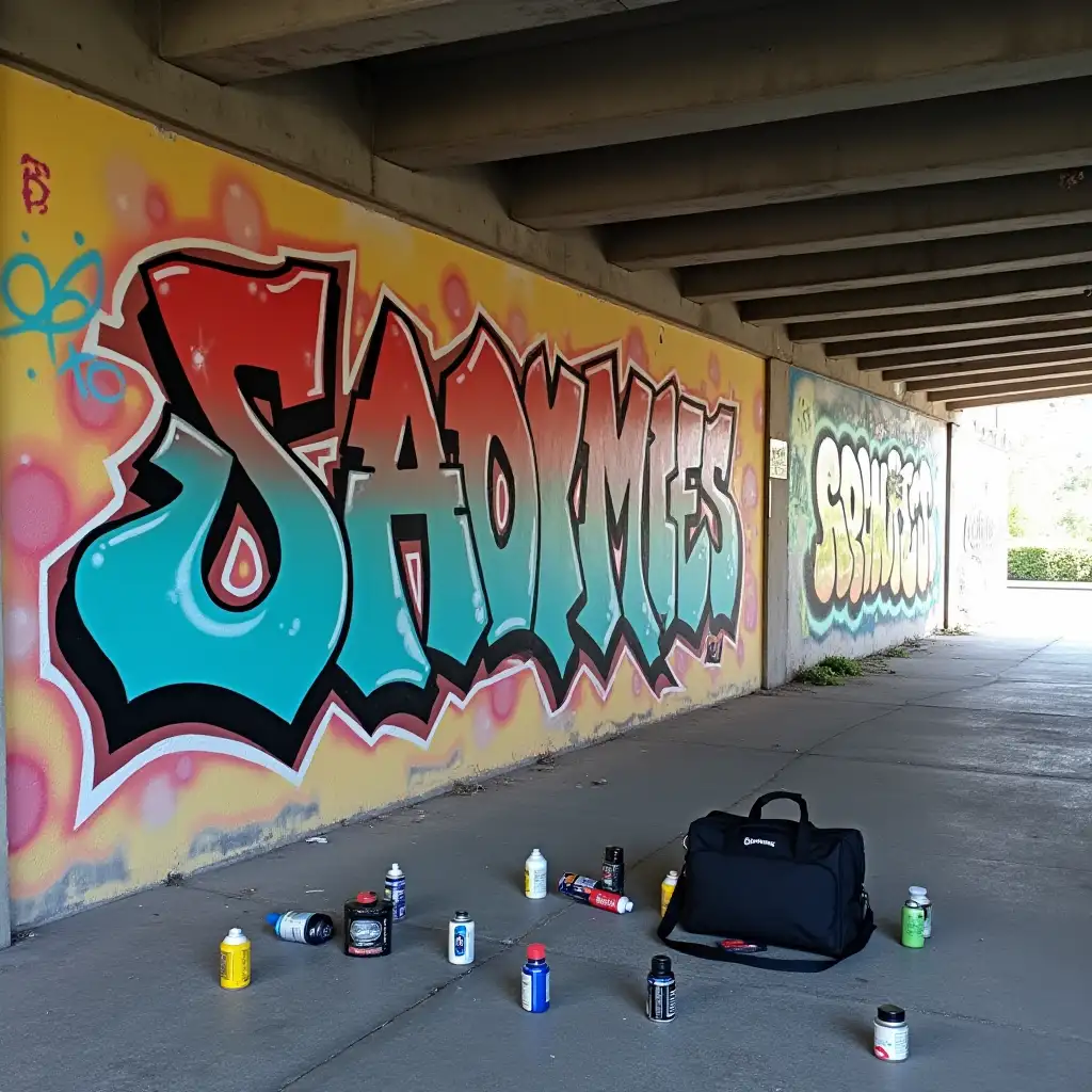 Vibrant-Graffiti-Art-in-Budapest-Underpass-with-Urban-Elements