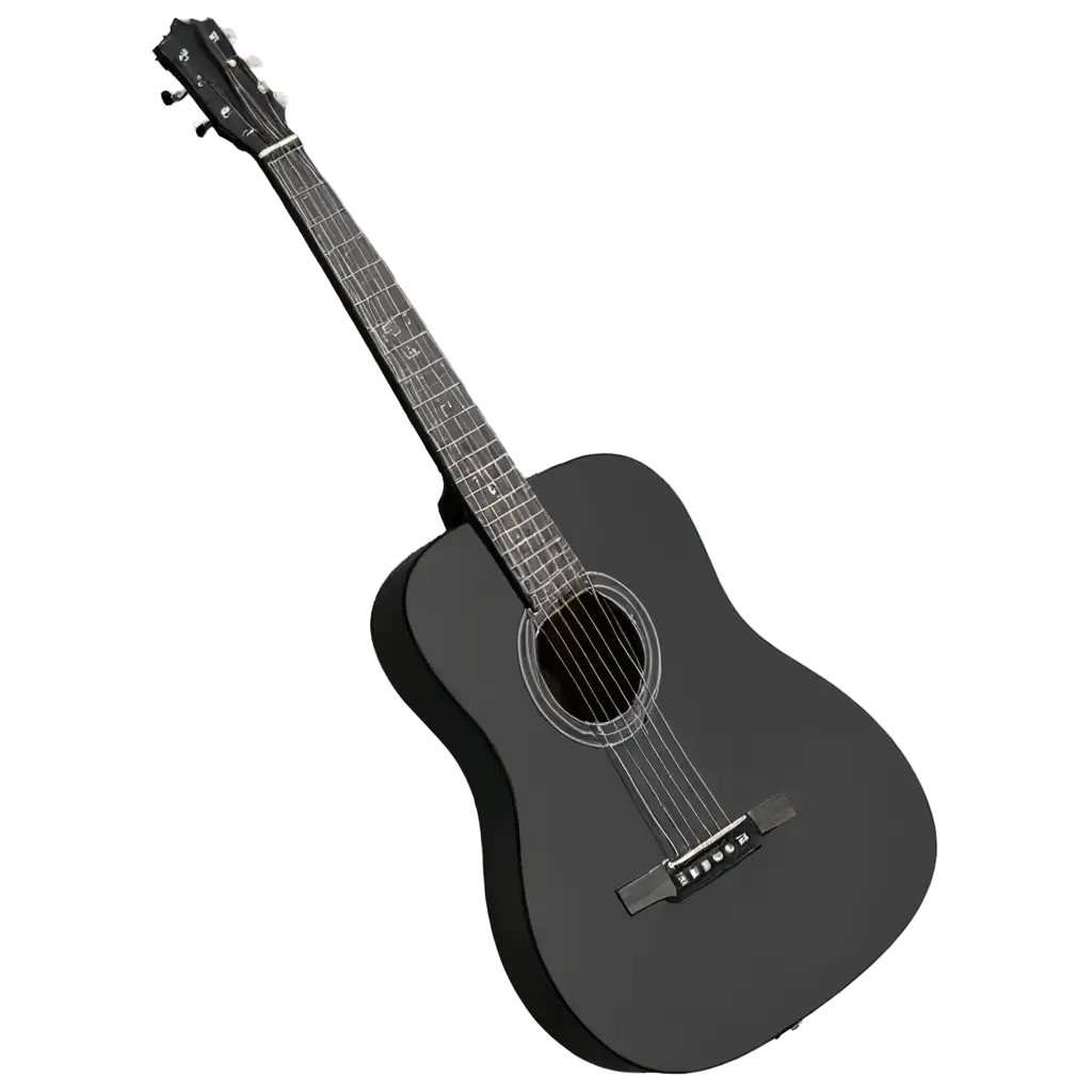 Full-Black-Acoustic-Guitar-PNG-for-Logo-Design-HighQuality-Transparent-Image-for-Branding