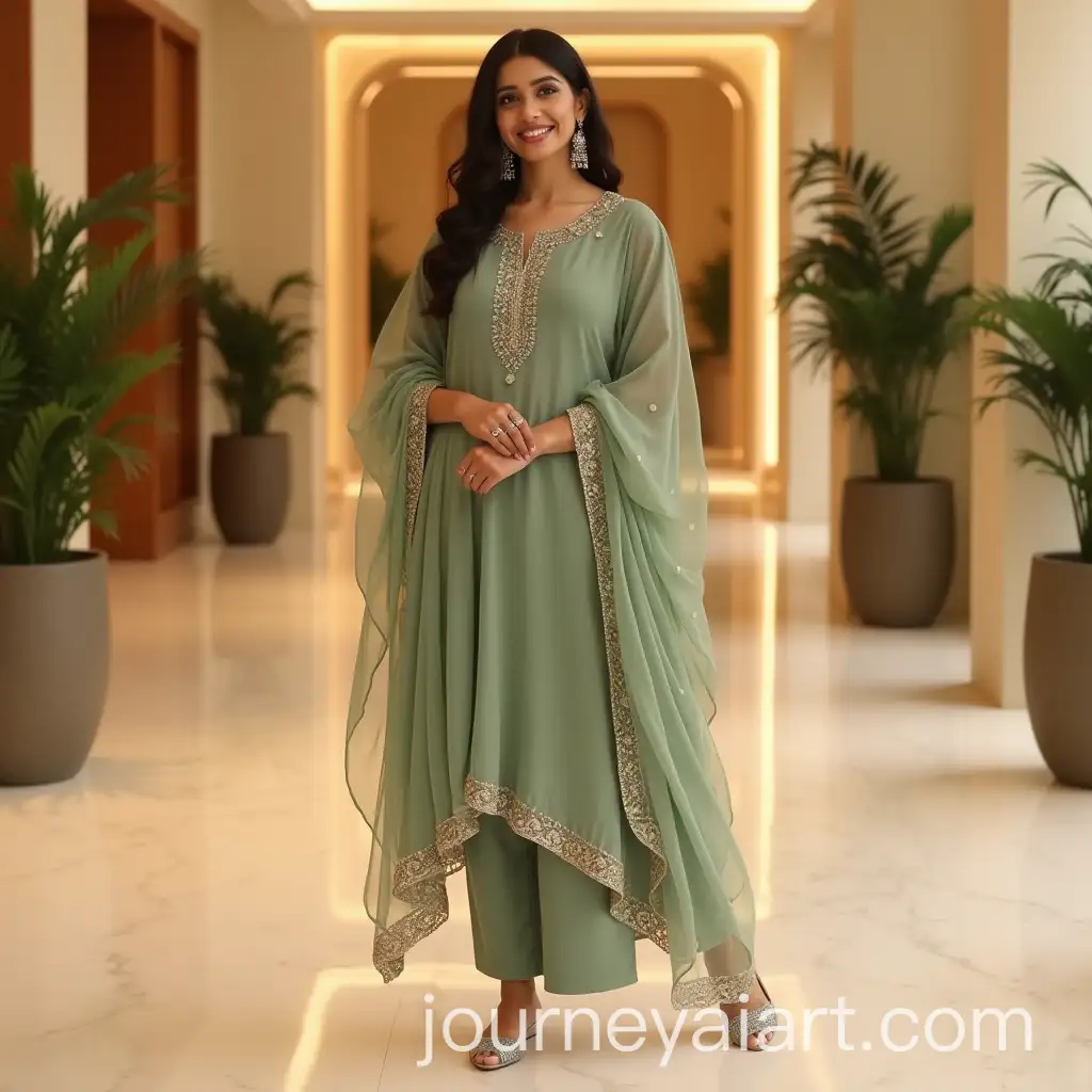 Elegant-Woman-in-Shalwar-Kameez-with-Pearl-and-Golden-Embroidery-in-a-Modern-Indoor-Setting