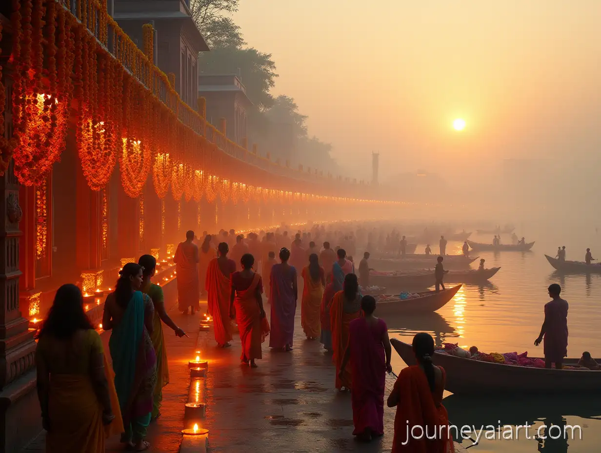 Early-Morning-Ganga-Aarti-Ceremony-with-Devotees-and-Floating-Diyas-in-India
