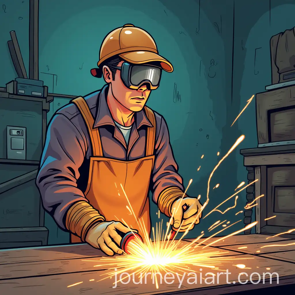 Comic-Depiction-of-a-Welder-Starting-a-Limited-Liability-Company-with-StepbyStep-Guide