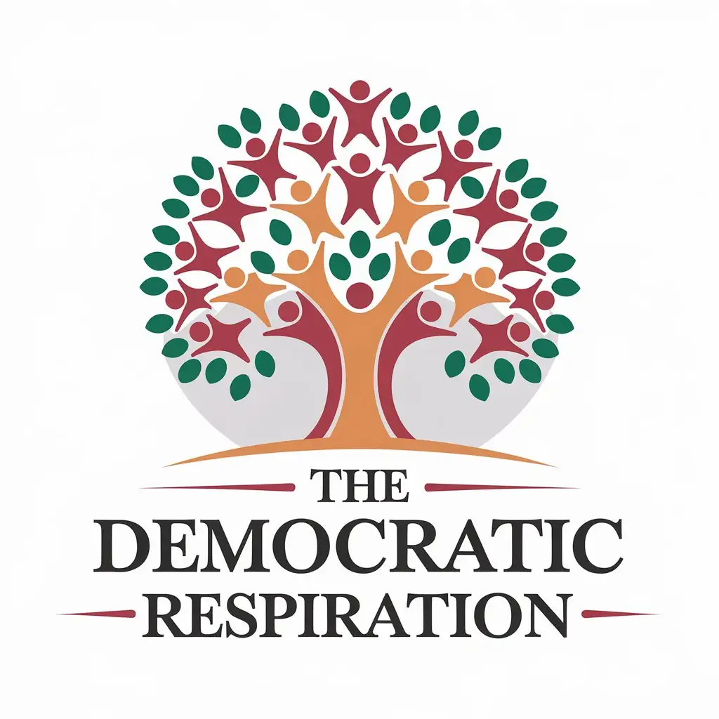 Logo Design for The Democratic Respiration People Coming Together Symbol in Education Industry