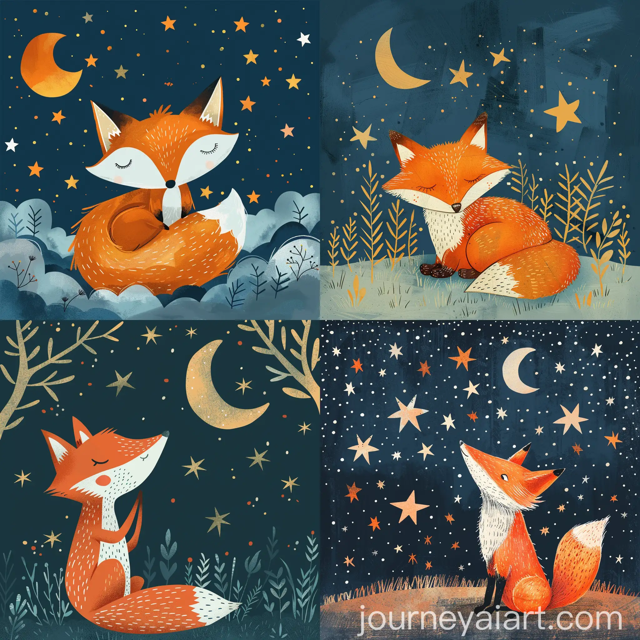 Counting-Fox-with-Stars-Whimsical-Illustration-for-Fairy-Tale-Book