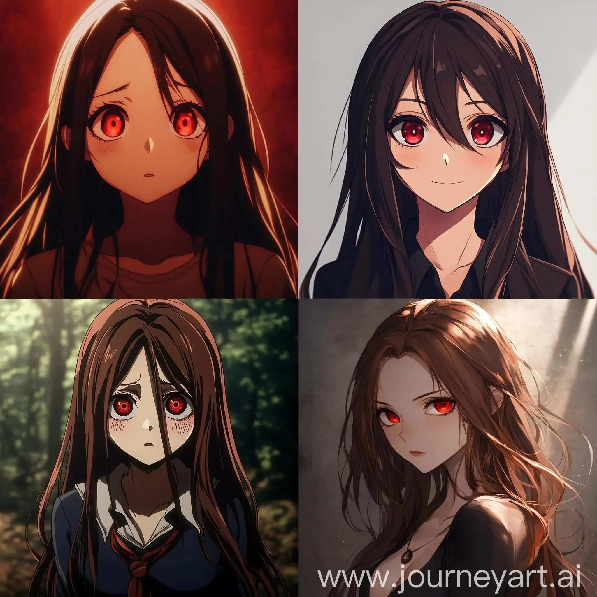 Anime-Girl-with-Long-Brown-Hair-and-Red-Eyes-in-My-Hero-Academia-Style