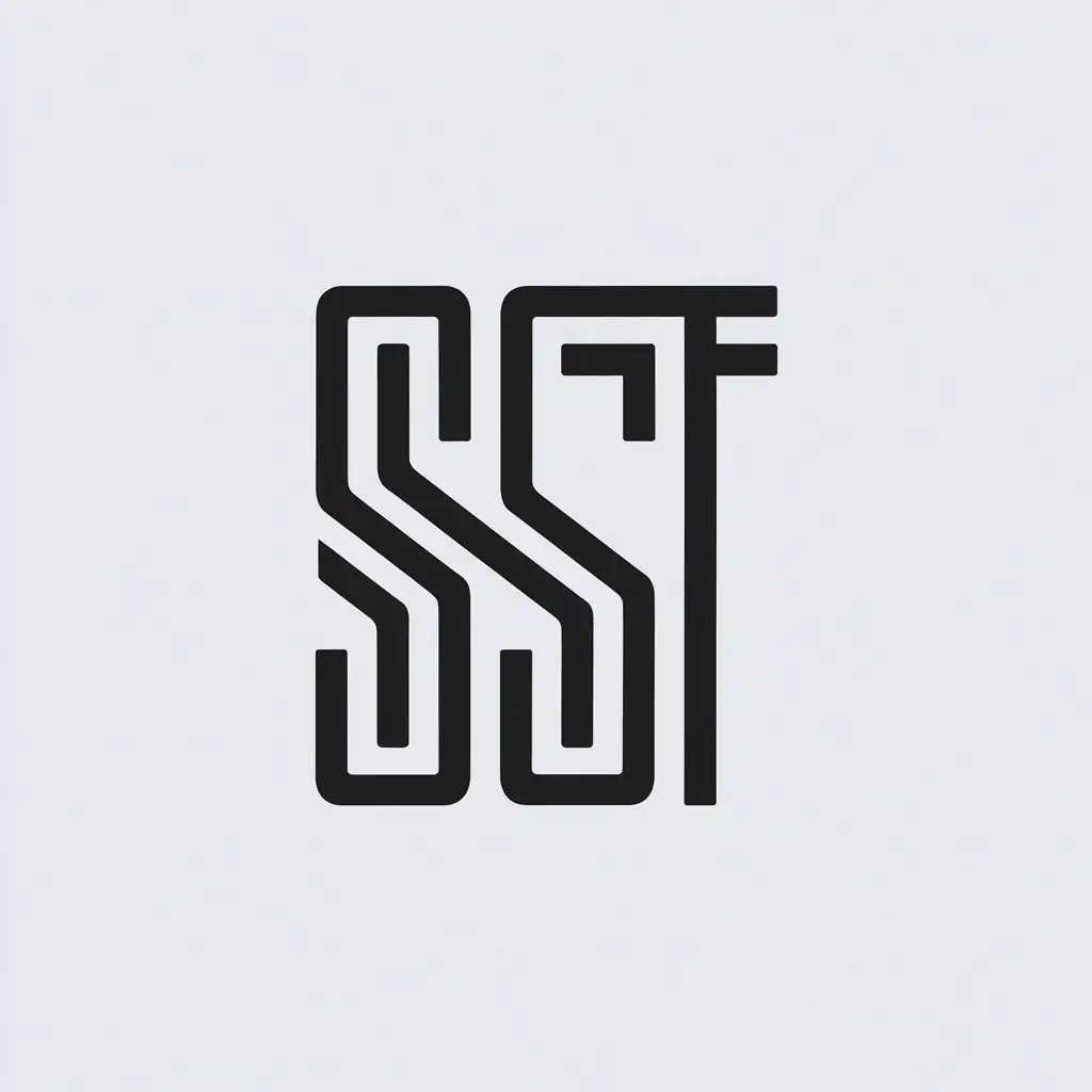 a vector logo design,with the text "SST", main symbol:Font,Minimalistic,clear background