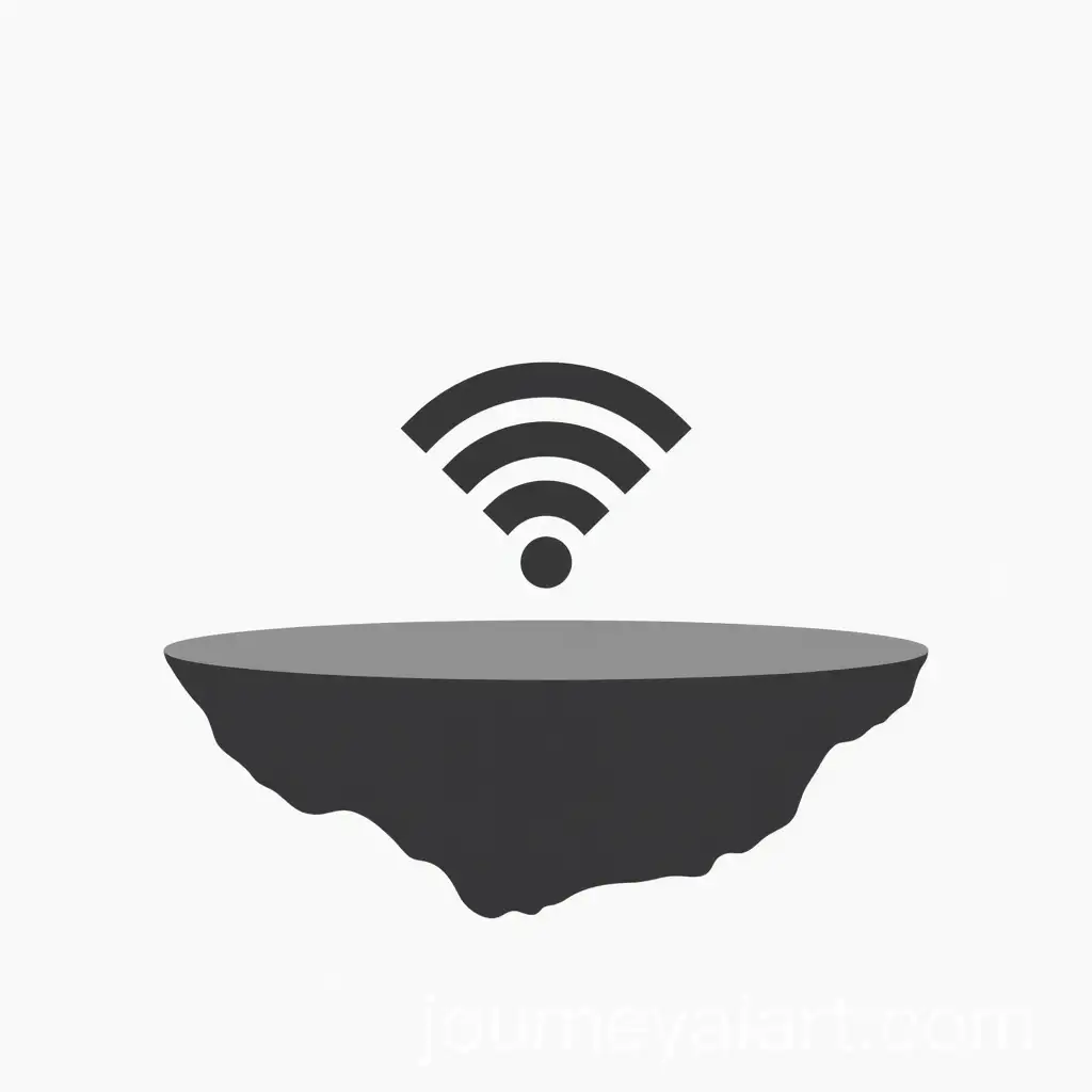 Minimalist-Black-and-White-Island-with-WiFi-Symbol