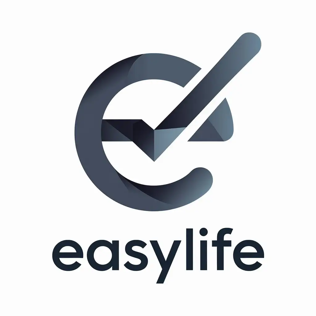 LOGO Design for EasyLife Vector Design with E Symbol for the Internet Industry