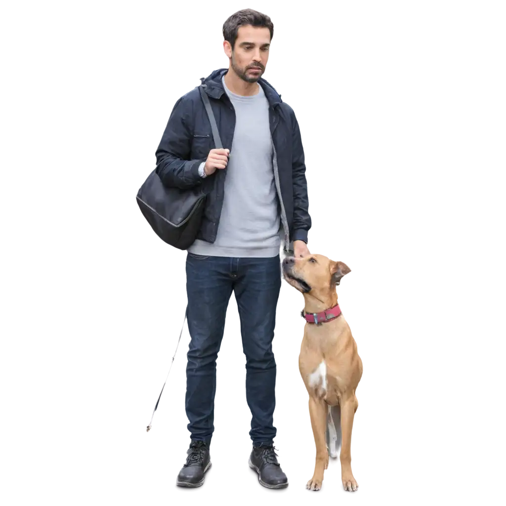 Man with a dog