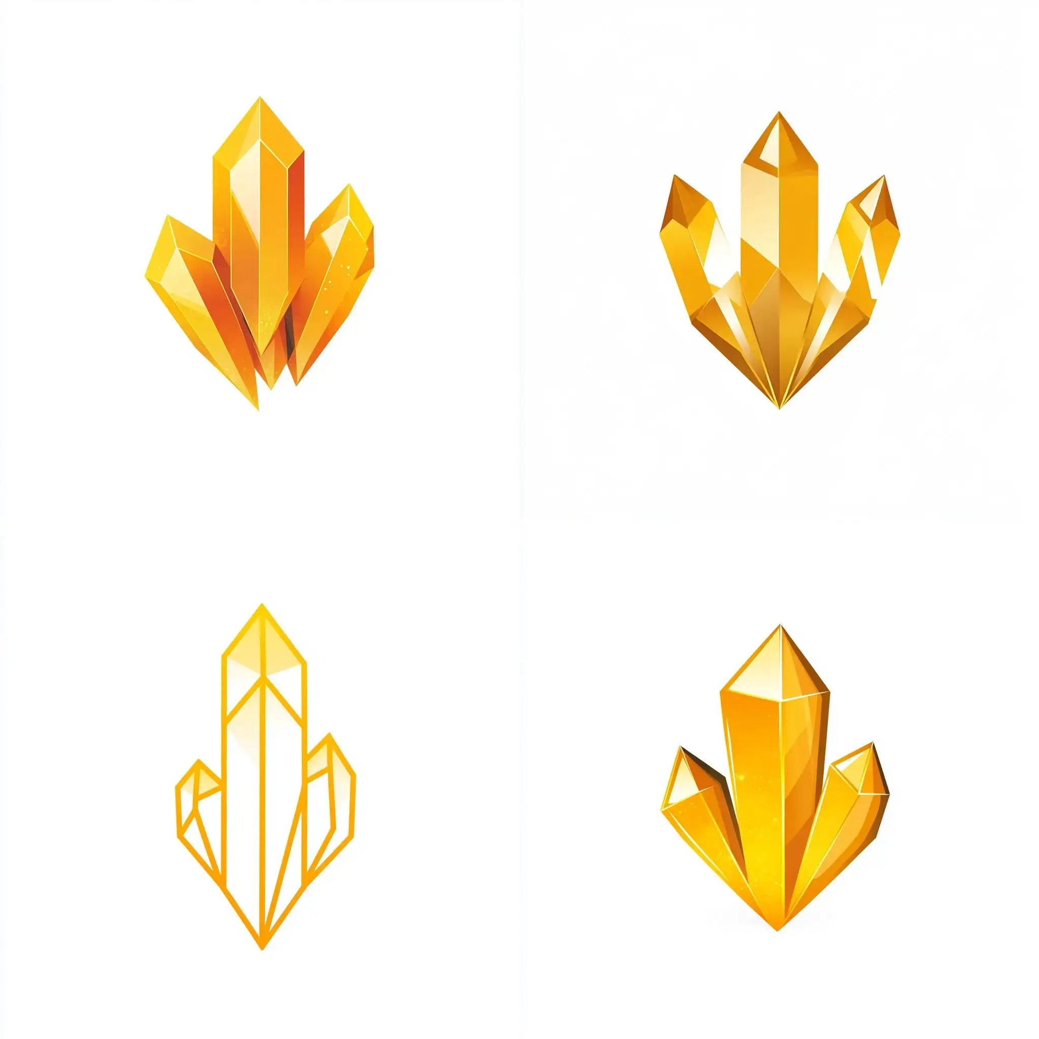 Minimalist-Geometric-Crystal-Logo-in-Golden-Yellow-on-White-Background