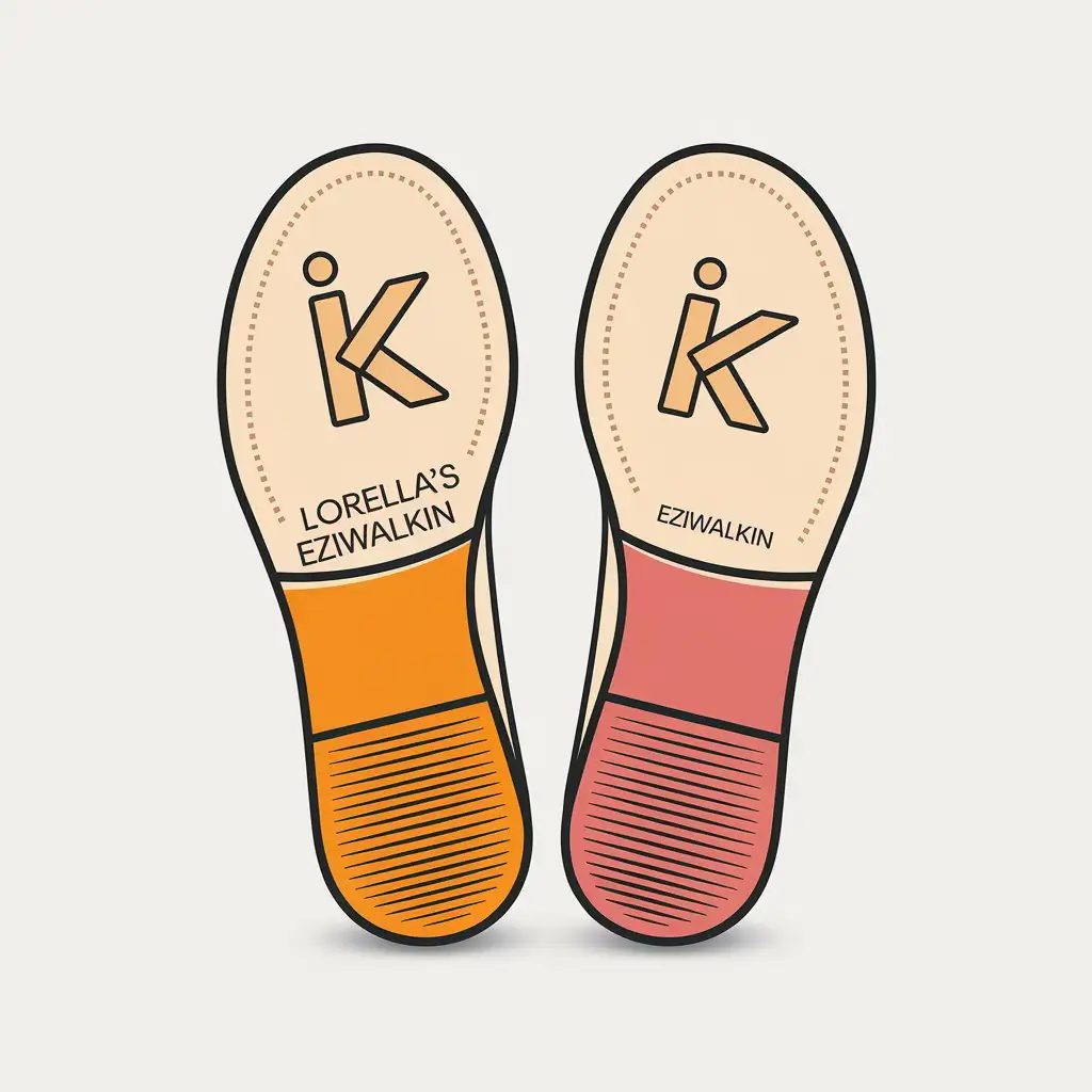 LOGO Design for Lorellas EZIWALKIN Stylish Insole with Modern Minimalistic Style and Vibrant Colors