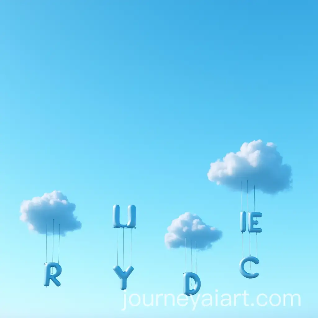 Translucent-Blue-Letters-Hanging-from-Clouds-inAI-Image-Prompt-Expansion-a-Dreamy-Sky