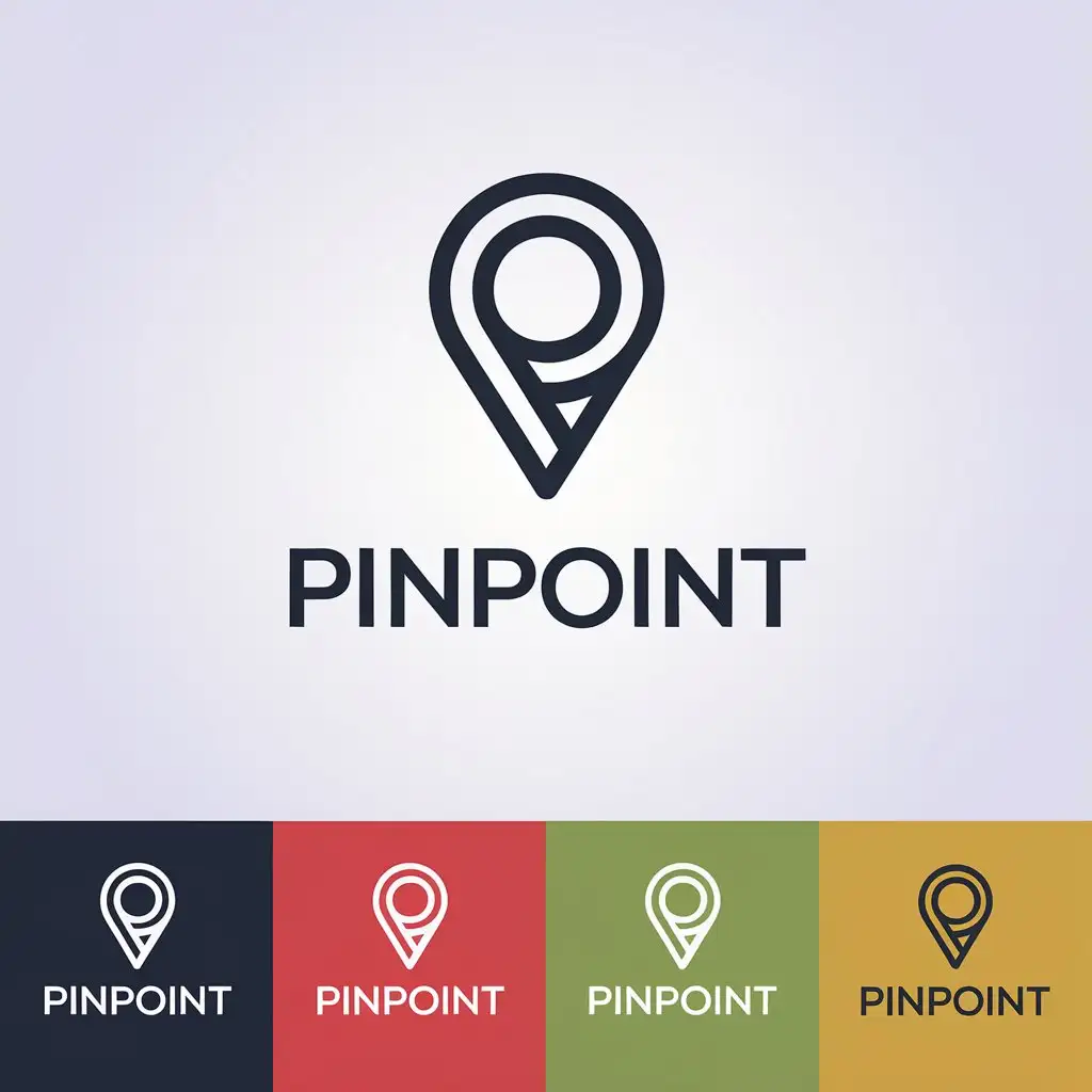 LOGO Design For Pinpoint Synthetic Symbol of Precision in Varied Background Colors