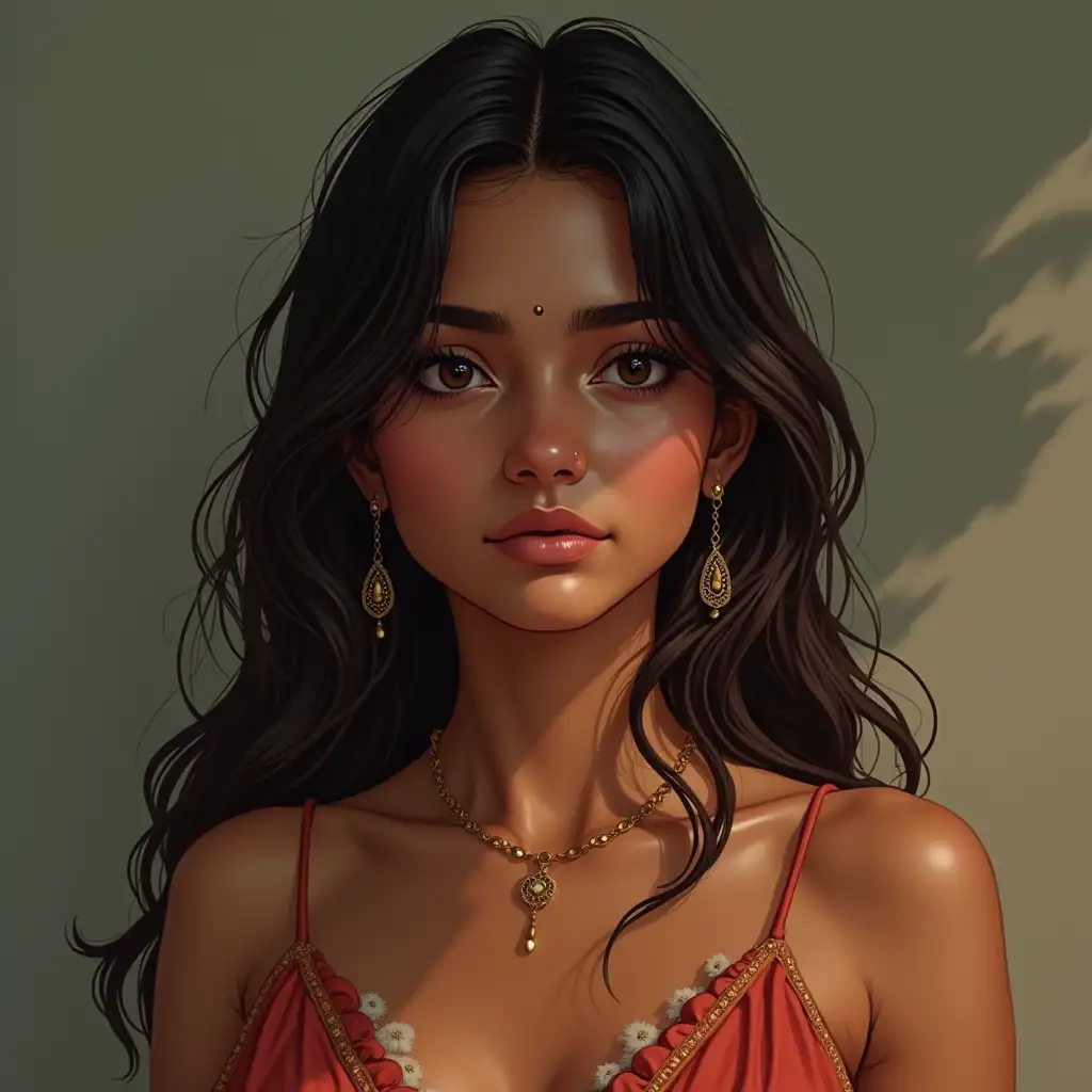 indian girl realistic age 30 around