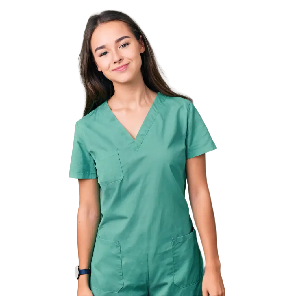 High-School-Student-in-Scrubs-PNG-Image-Illustrating-Future-Medical-Professionals