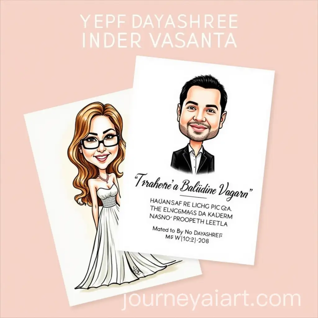 Whimsical-Wedding-Caricature-Invitation-Featuring-Dayashree-and-Vasanta