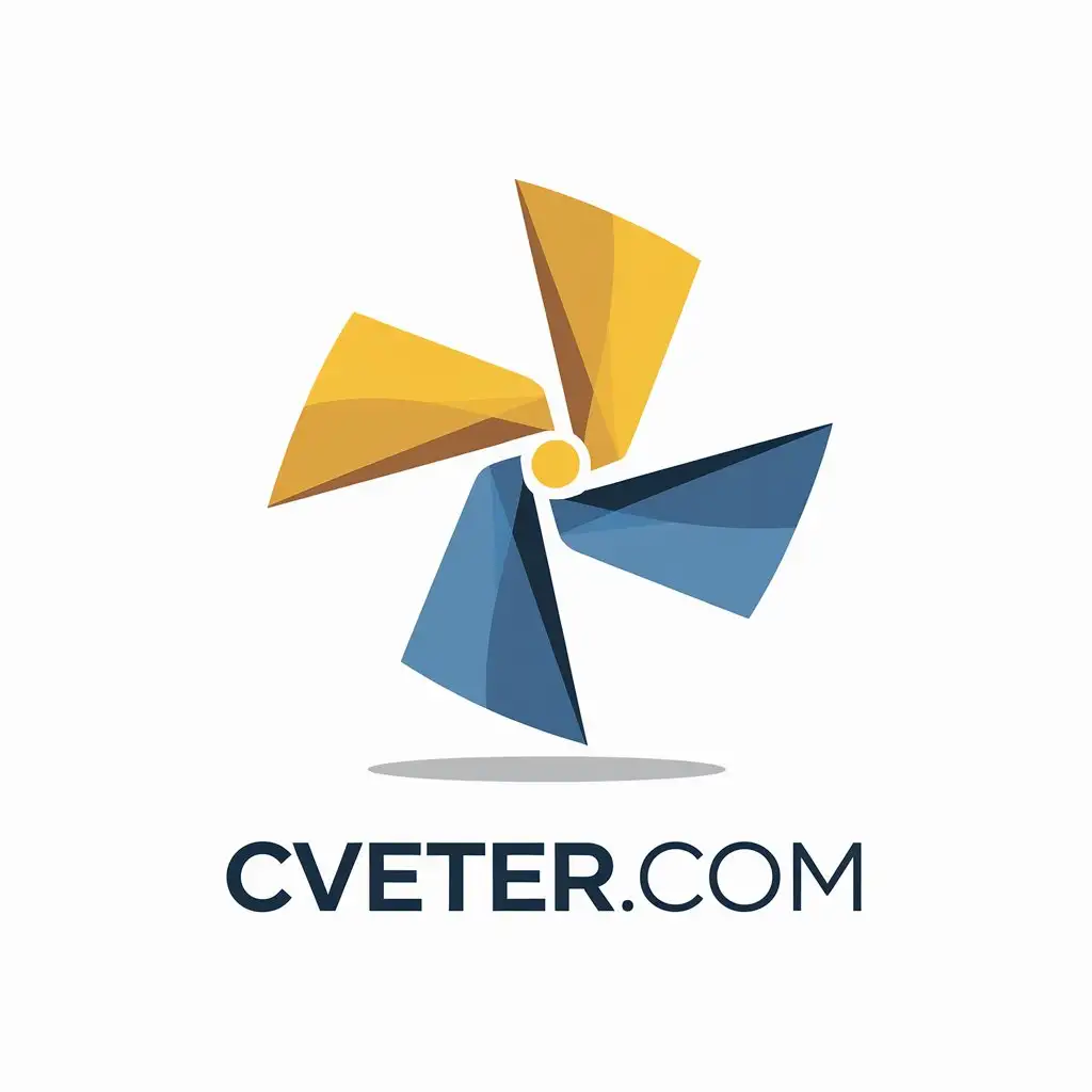 LOGO-Design-for-cvetercom-Yellow-and-Blue-Pinwheel-Symbolizing-Innovation-and-Clarity