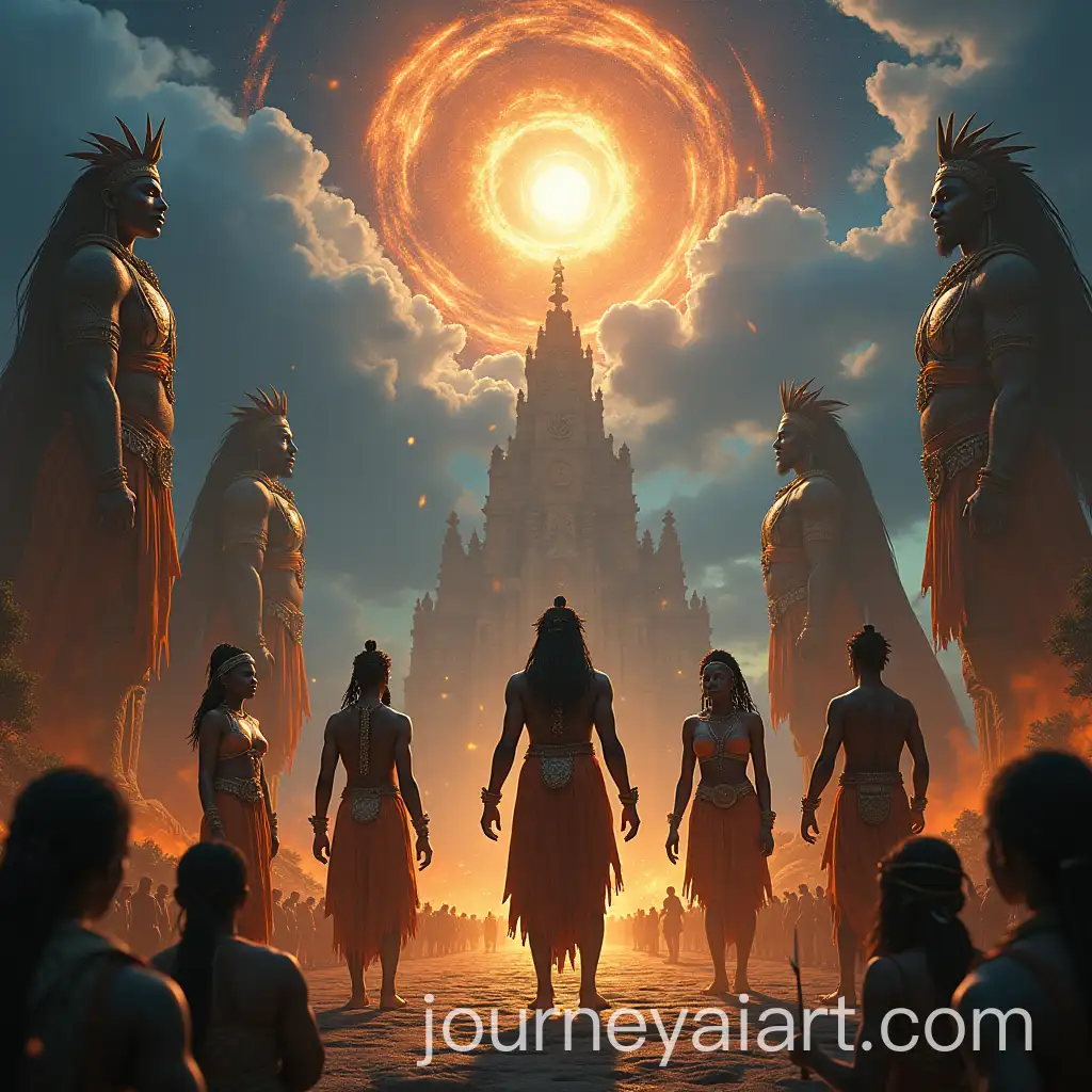 Igbo-African-Mythological-Realm-with-Celestial-Deities-and-Warriors