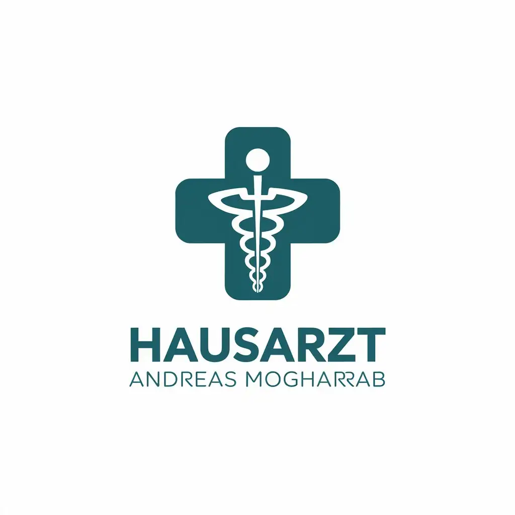 LOGO Design for Hausarzt Andreas Mogharrab Medical Cross Symbol for Healthcare Dental Industry