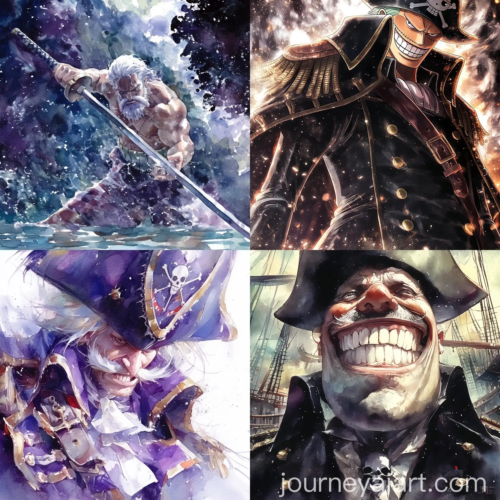 Watercolor-Pirate-Character-Inspired-by-Manga-One-Piece