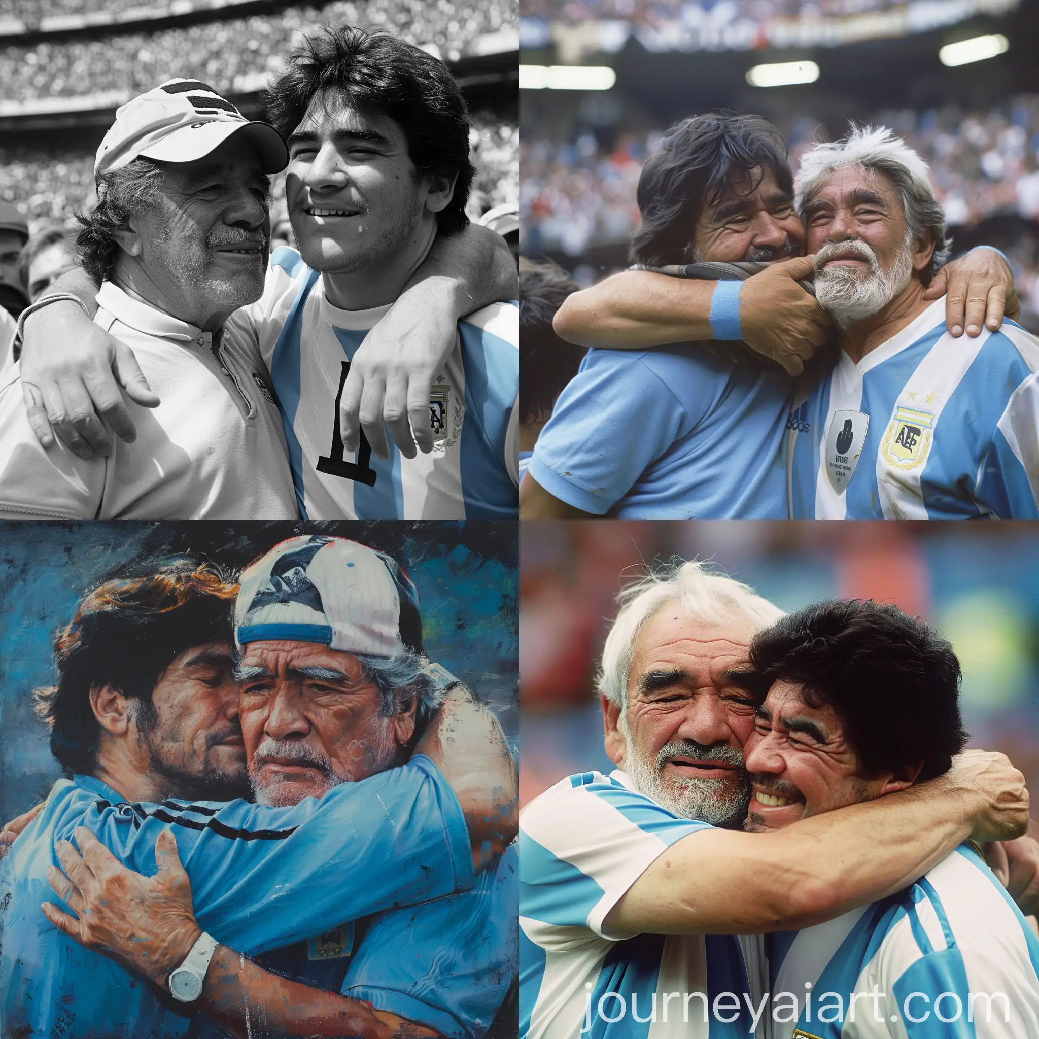 Maradona-Embracing-Younger-Self