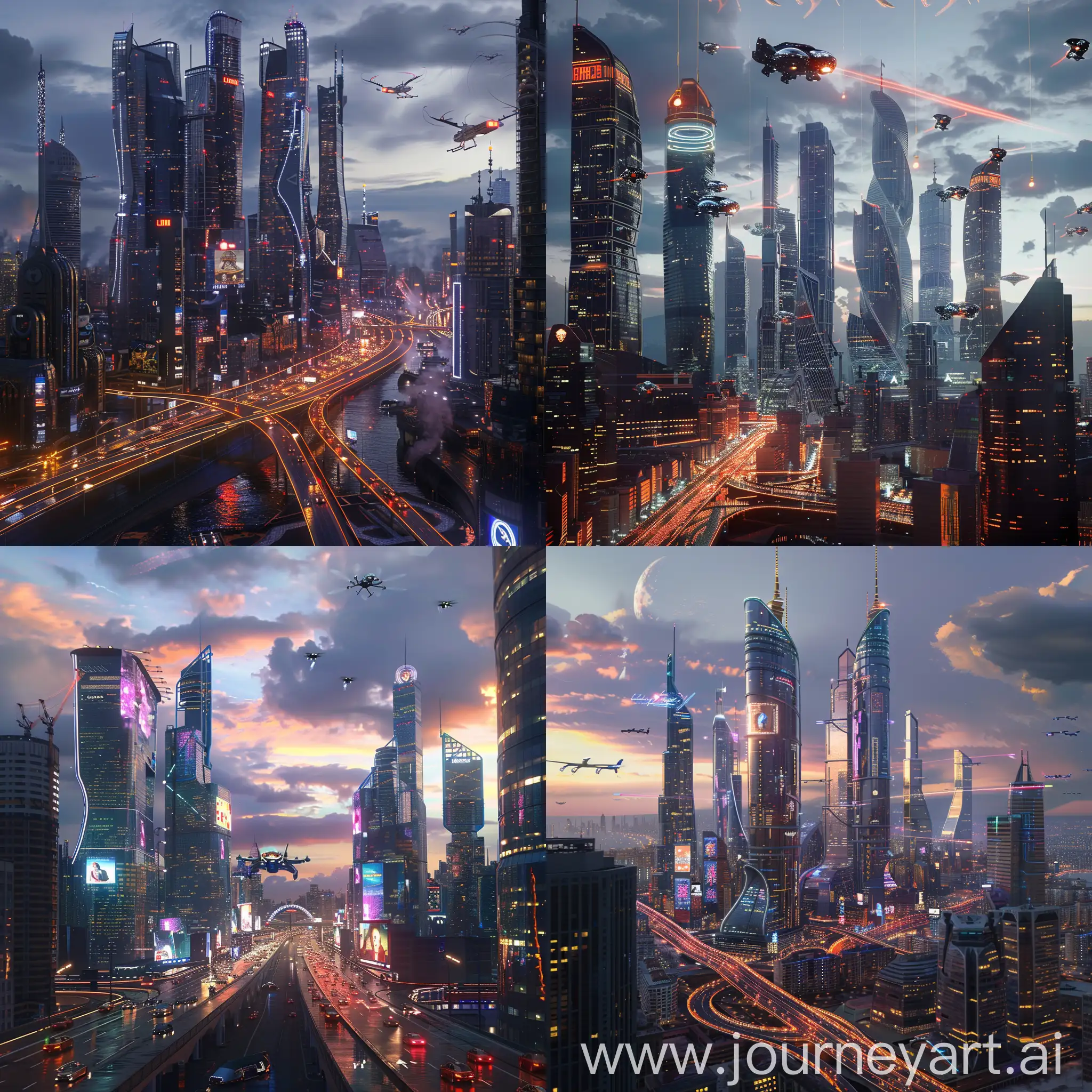 Futuristic-Moscow-Cityscape-with-Flying-Cars-and-Holographic-Billboards