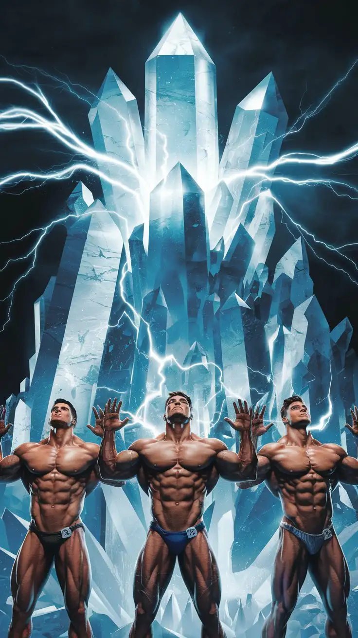 Three-Superhuman-Bodybuilders-Gaining-Godlike-Powers-in-Crystal-Fortress