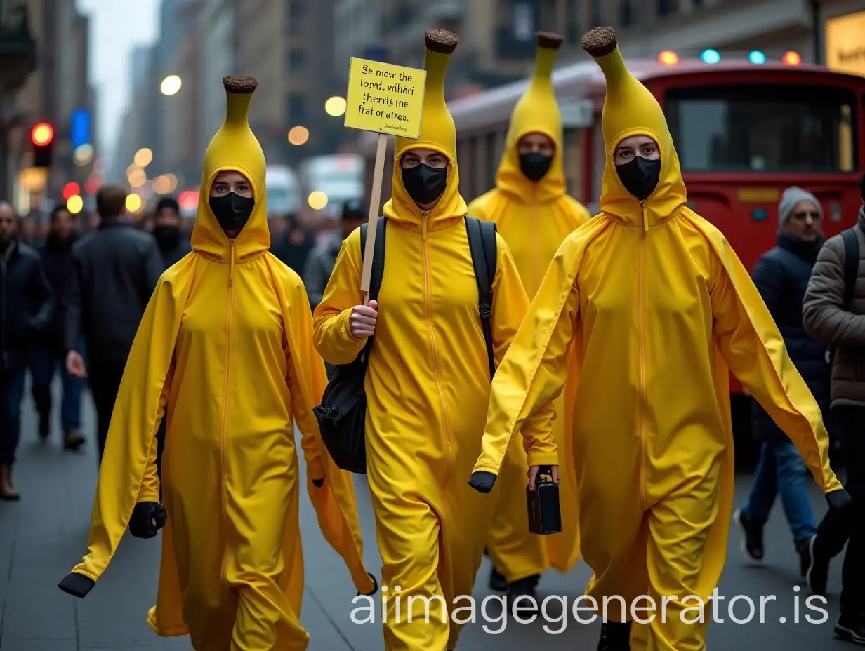 People-Dressed-as-Bananas-Holding-Signs-in-Public-Spaces