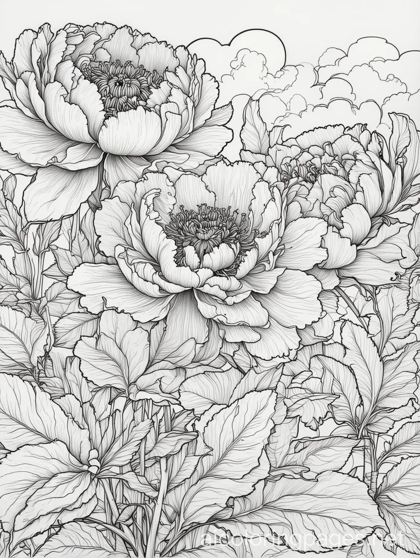 Detailed-Black-and-White-Peony-Coloring-Page-for-Children