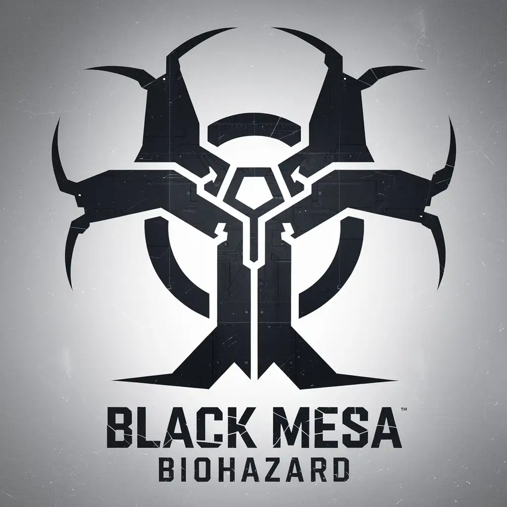 LOGO Design for Black Mesa Biohazard Vector Logo with Clear Background