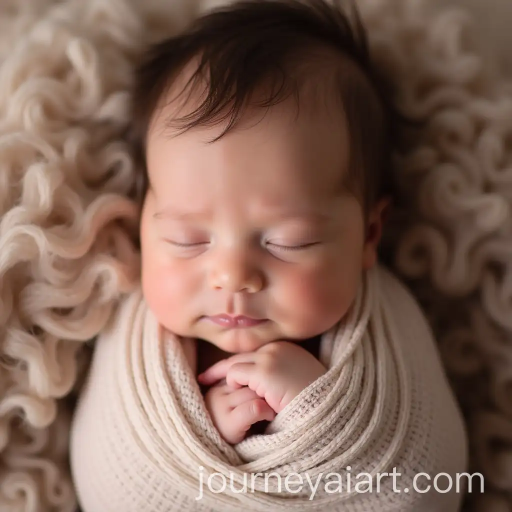 Newborn-Daughter-in-Heartwarming-Portrait