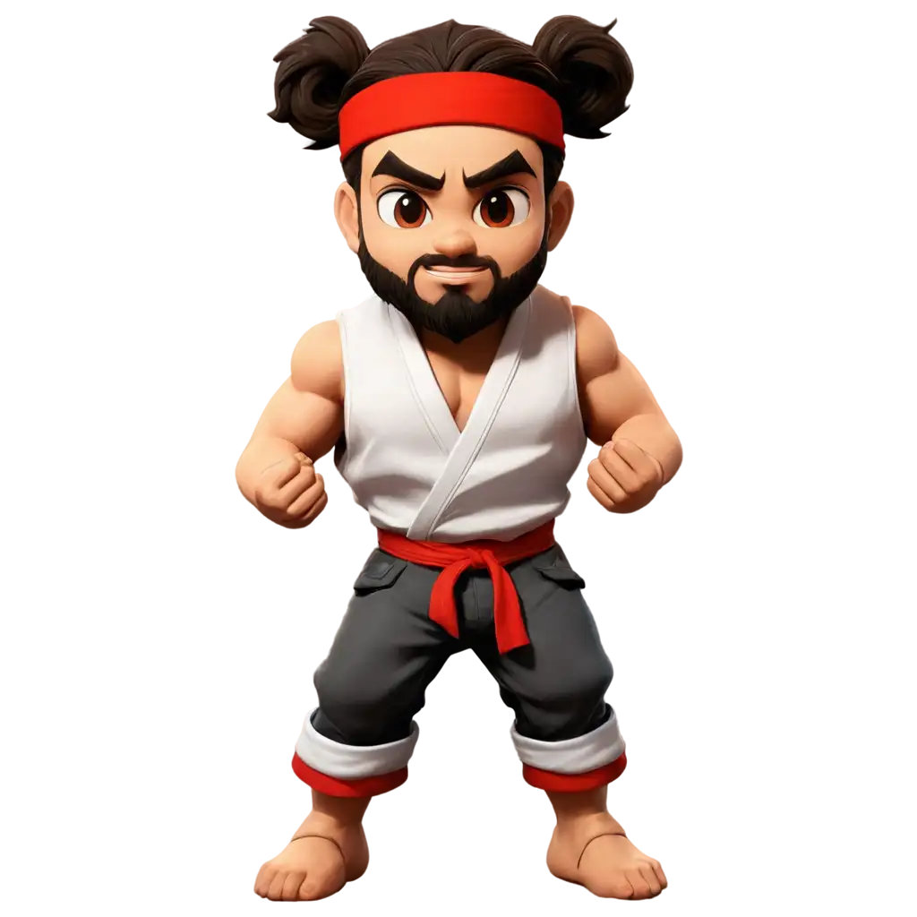 Chibi-Male-Character-in-Disney-Style-with-Street-Fighter-Influence-PNG-Image-for-Creative-Use